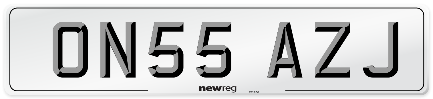 ON55 AZJ Number Plate from New Reg